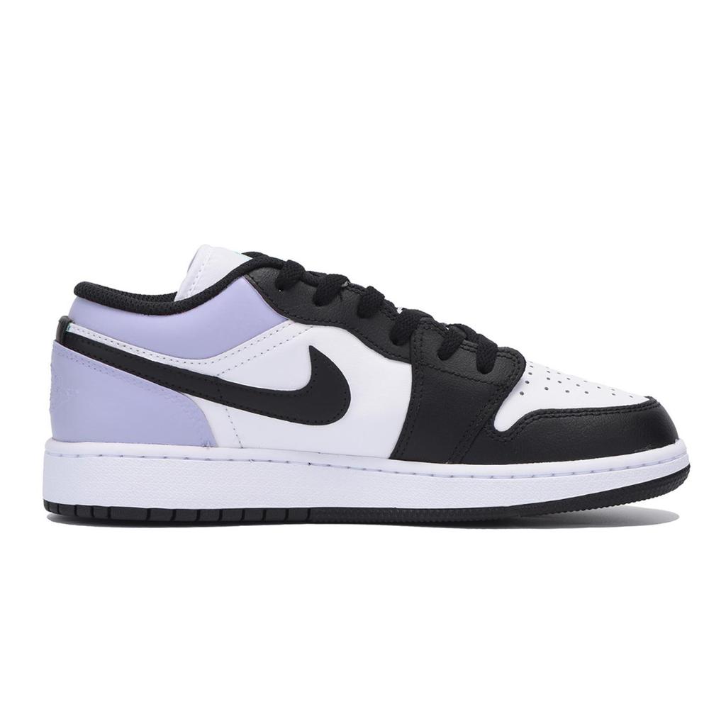 Jordan Air Jordan 1 Abrasion Resistant Low top Vintage Basketball Shoes Men's Black Purple 553558-131(Team85-)