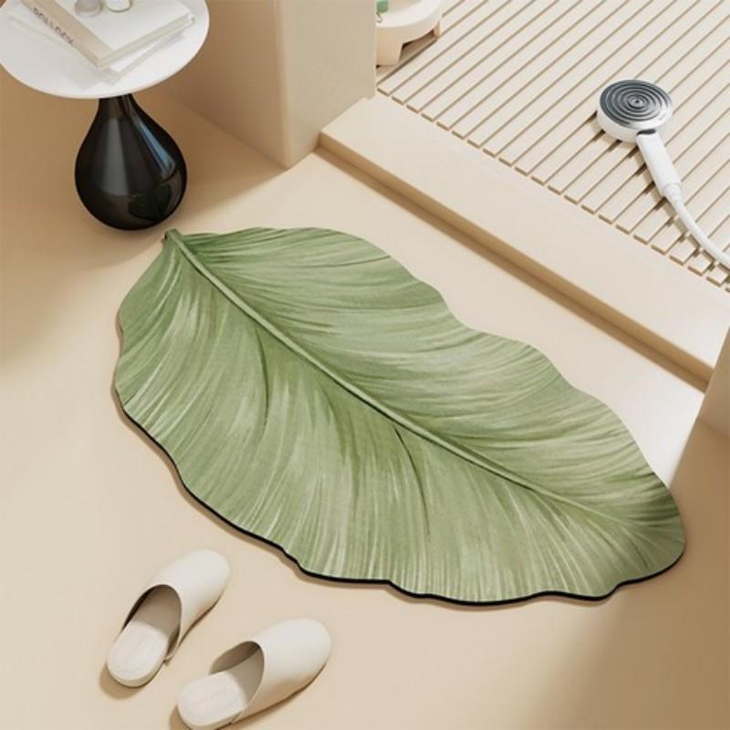 Ins Fresh Green Anti Slip Water Absorbing Quick Drying Bath Mat Shower Room Bath Rug Bathroom Carpet Home Decoration