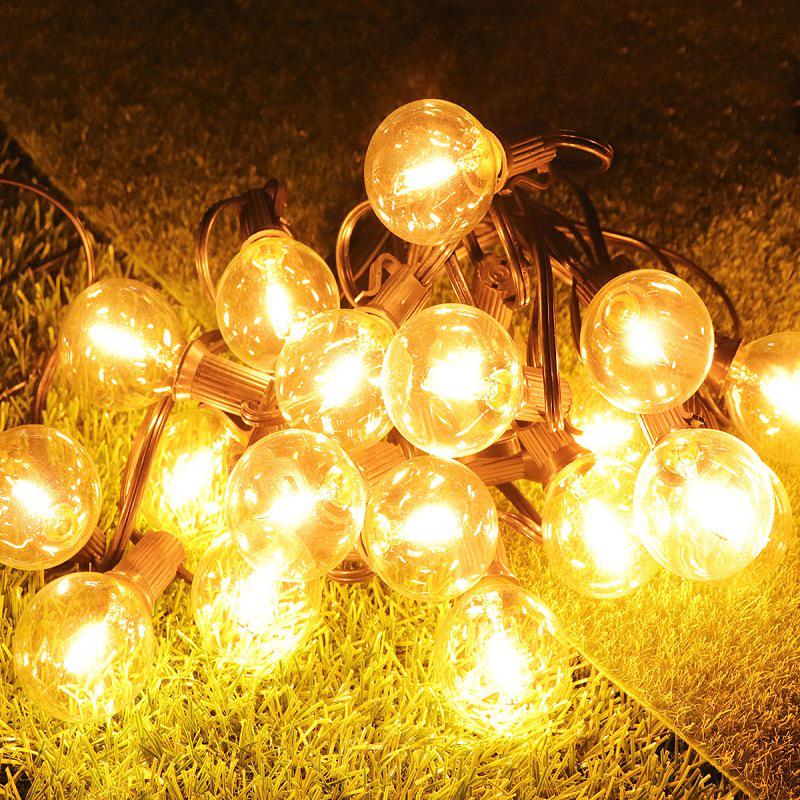 Popular LED G40 Globe String Lights for Patio: Waterproof 25FT to 50FT Outdoor Decorative Atmosphere.