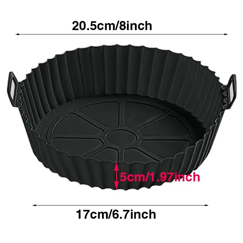 Airfryer Silicone Basket Reusable Baking Tray Silicone Mold for AirFryer Pizza Fried Chicken Basket Air Fryer Liners Accessories