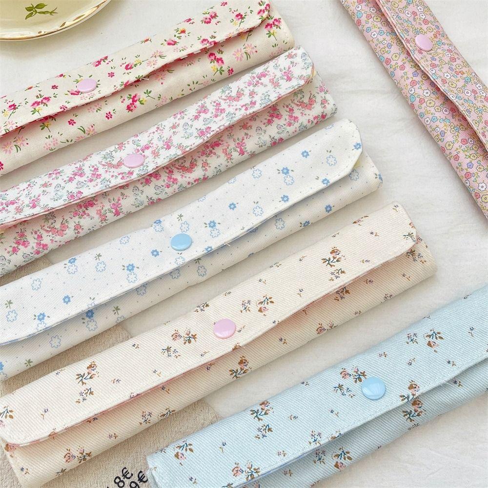 Lightweight Utensil Pouch Snap Button Fixed Tableware Storage Bag Cutlery Storage Bag Travel