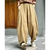 Women's Cotton Linen Loose Lantern Pants - Autumn Zen Meditation Tai Chi Style