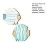 2 Pcs Wood Fish Beach Wall Art Wooden School of Fish Wall Decor Nautical Coastal Theme Wall Hanging Ornament for Bathroom Lake House