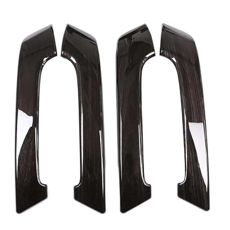 DT08 4PCS Car Interior Door Handle Trim for Toyota Land Cruiser Prado FJ150 150 2010-2018 Accessories Black Wood