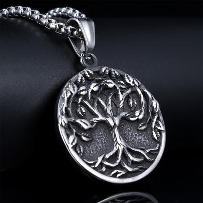 Cool Mens Norse Viking Celtic Protection Tree of Life Pendant Necklace Chain