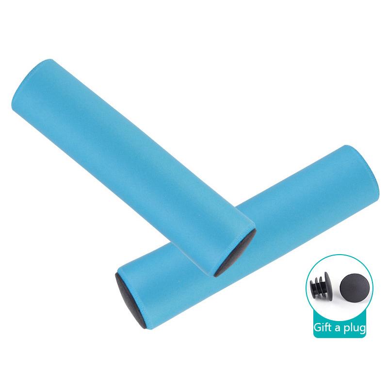 

2 шт. мягкие силиконовые ручки для велосипедного руля, наружные ручки для горного велосипеда, шоссейные, губчатые, противоскользящие, прочные, поддерживающие, велосипедная часть 13CM синий