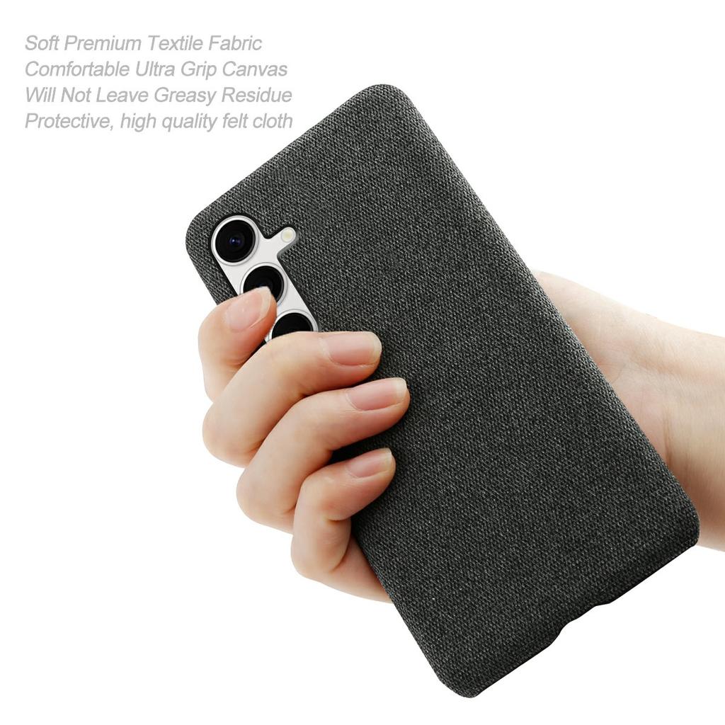 For Samsung Galaxy S25+ Case Cloth Texture Anti-Scratch Protective PC Phone Cover