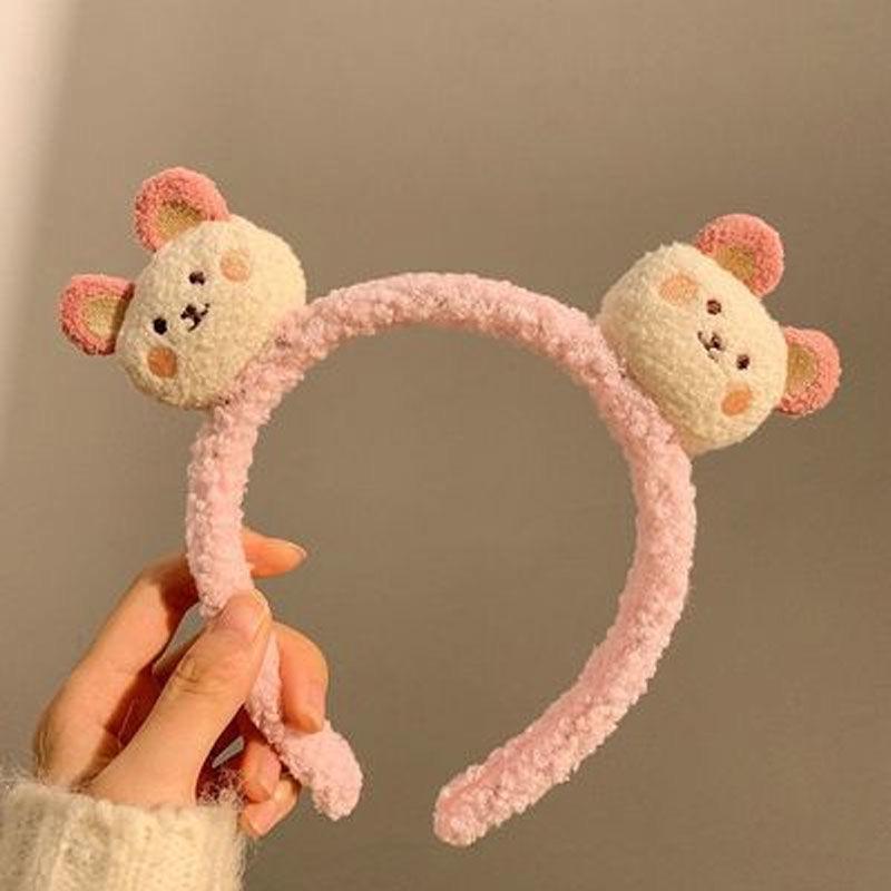 Adorable 2024 Cartoon Hair Tie & Plush Headband Set for Women - Cute Hair Accessories & Gift