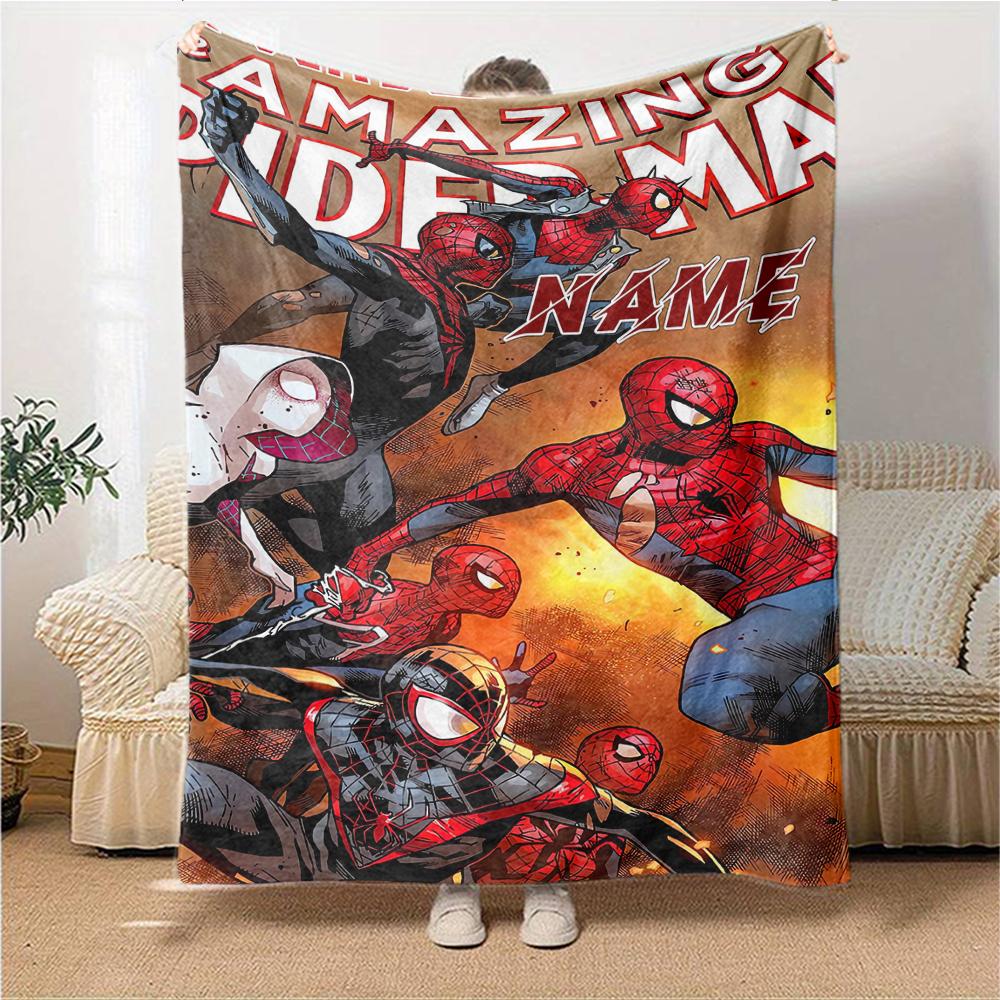 Custom Name Deadpool Movie Poster blanket for Couch & Bed, Plush Cozy Fuzzy Blanket Super Soft & Warm Blankets for Fall and Winter. 090819