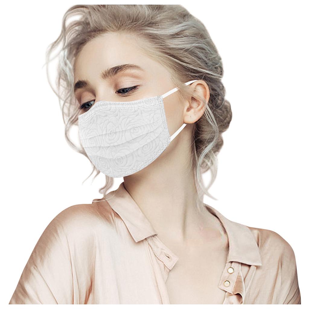 Adult Man Women Rose Mask Disposable  Mask Industrial 3Ply Ear Loop 10PCS Mask