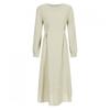 Shop   Women S Cotton Party Back Ribbon Comfy Long dreSS Beige Naru Wdr 20353