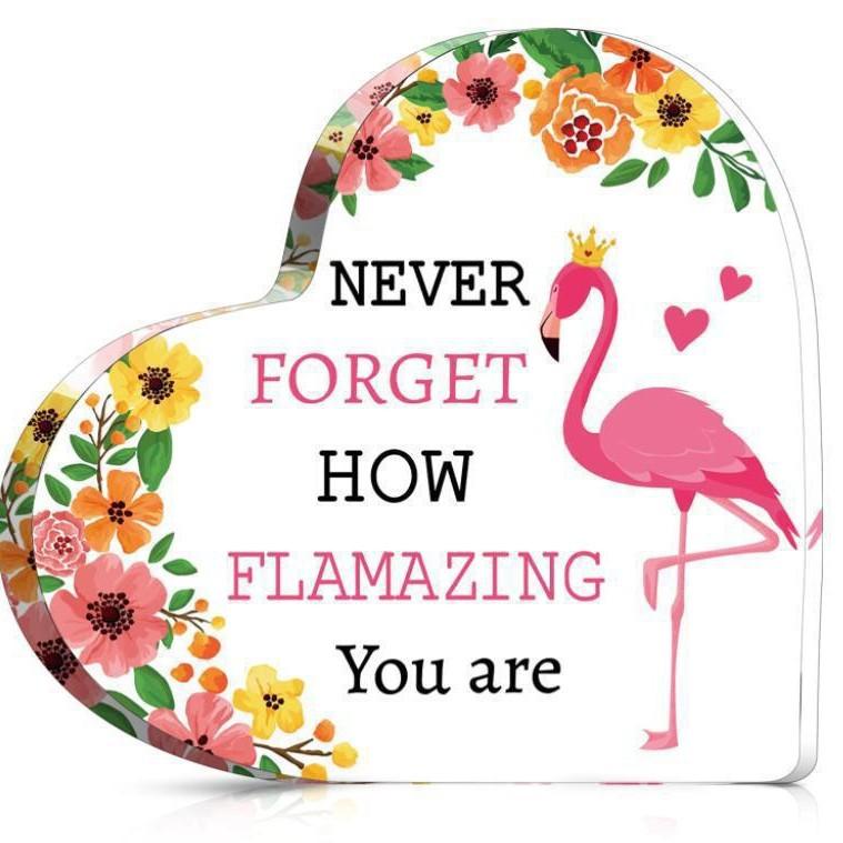 Heart Shape Acrylic Plaque Valentine's Day Gift Love Quote Keepsake for Wife Husband Couples Romantic Home Ornament