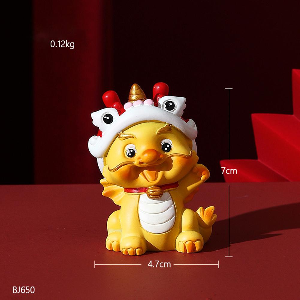 Dragon Mascot Fish Tank Decoration Cute Little Dragon Micro Landscape Desktop Resin Ornaments For New Year Home Decor