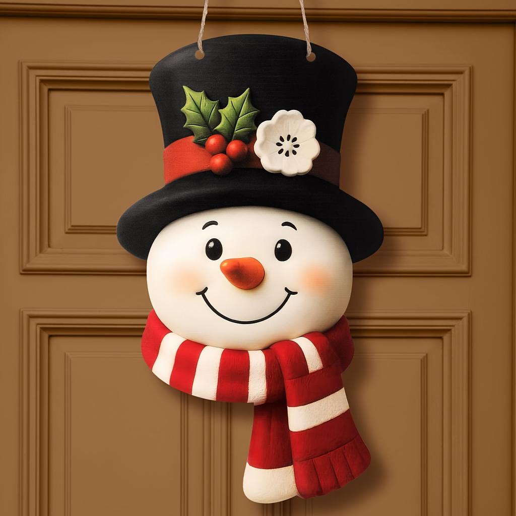 New Christmas snowman pendant wooden holiday decoration Christmas tree party cartoon ornament