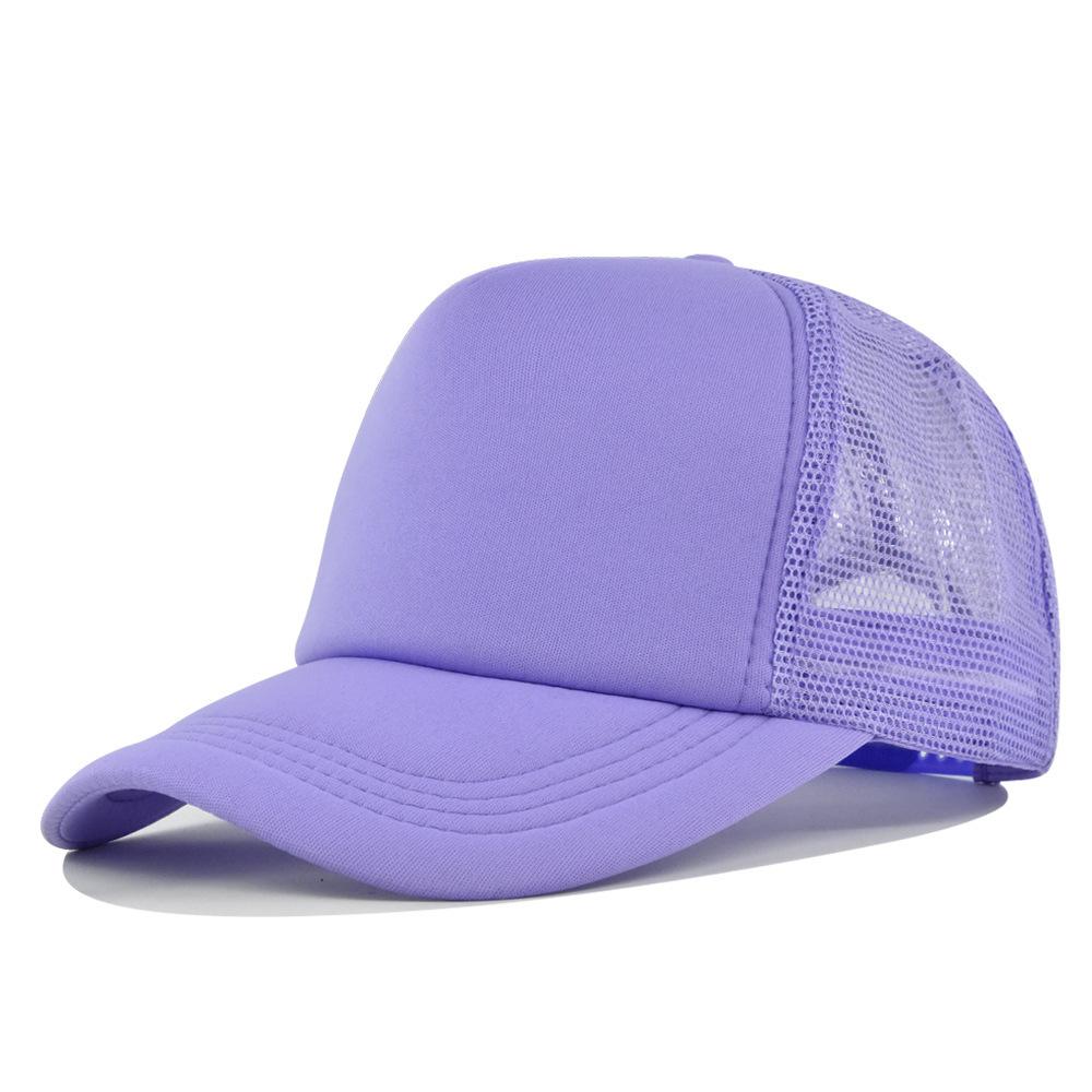 Fashion Desgin Solid Color Sponge Baseball Cap Net Cap Curved Brim Hat Sun Hat Light Mesh Sun Cap Outdoor Women Men
