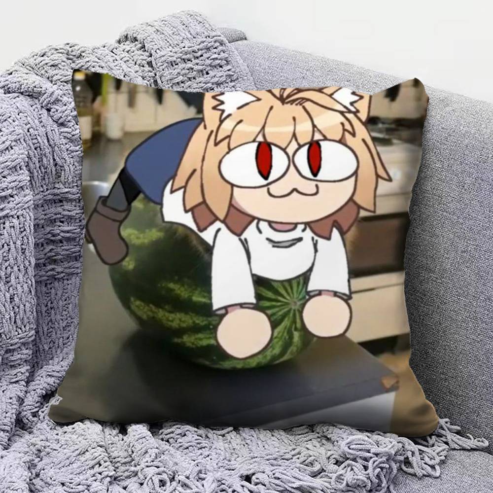 Memes Engraçados de Gato Neko Arc Capas de Almofada para Sofá de Casa e Capas de Almofada Decorativas Personalizadas