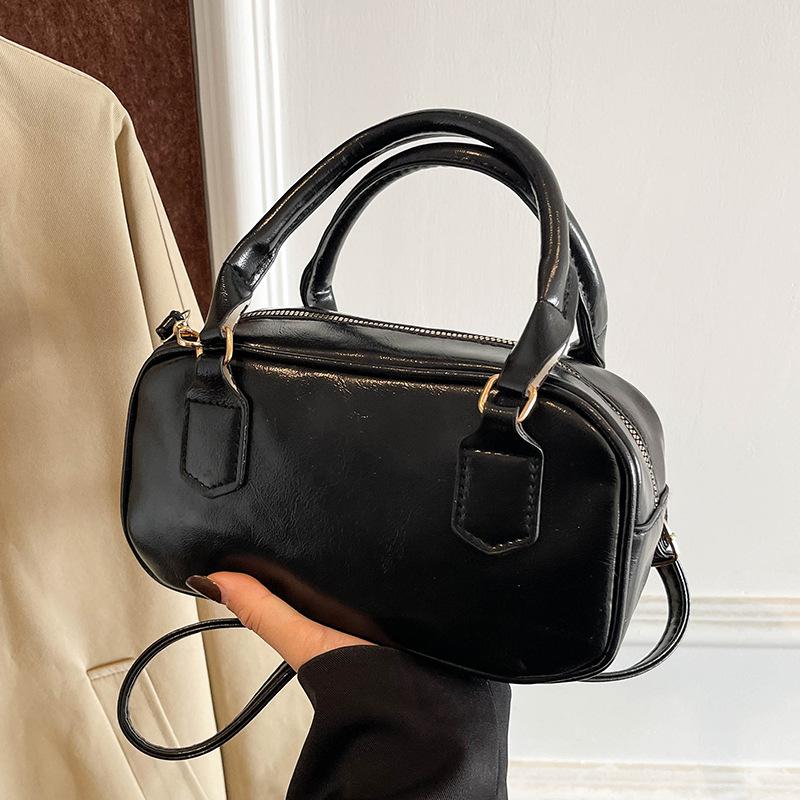 Retro Pendling Stor Kapasitet Skulderveske Høst og Vinter Ny Boston Håndveske Koreansk Crossbody-veske