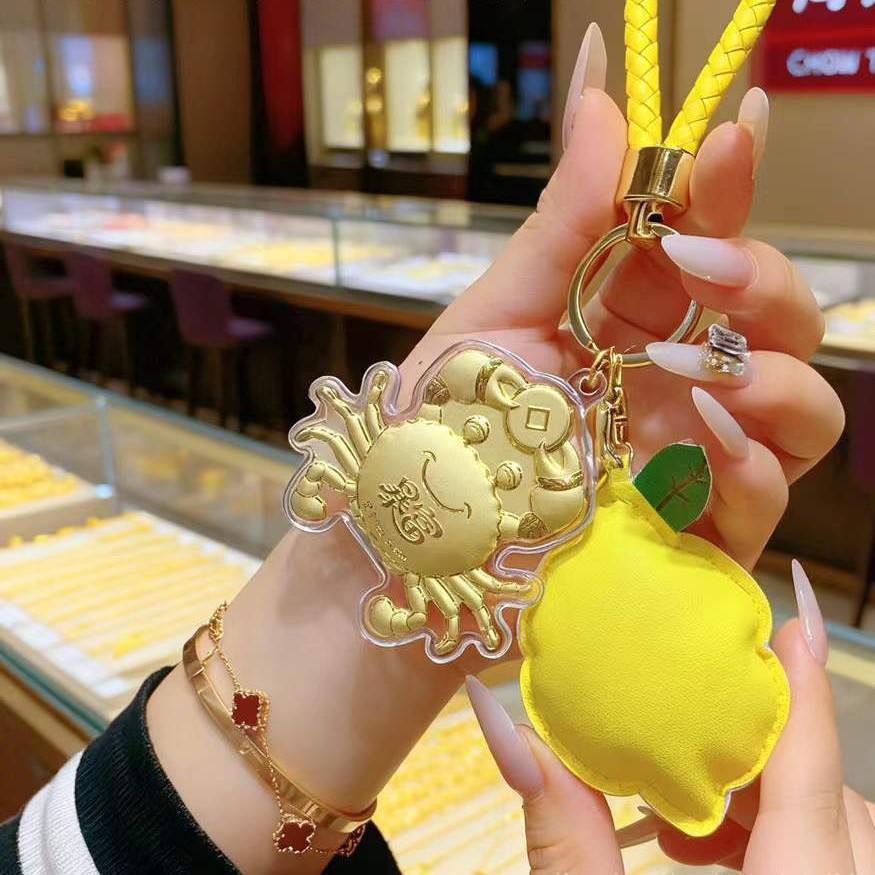 999 Pure Gold Horse Pendant Keychain and Phone Lanyard