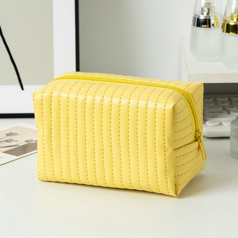 Cestovní přenosná minimalistická kosmetická taška s velkou kapacitou a měkkým úložným prostorem s mašlí