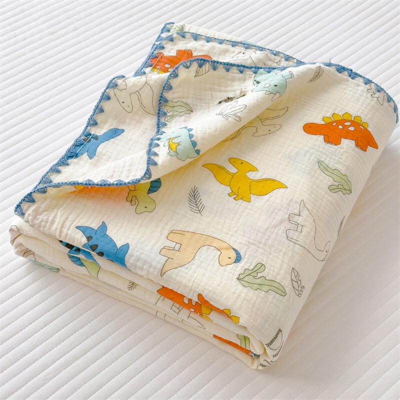 OLOEY Dinosaur Island Double Gauze Summer Blanket