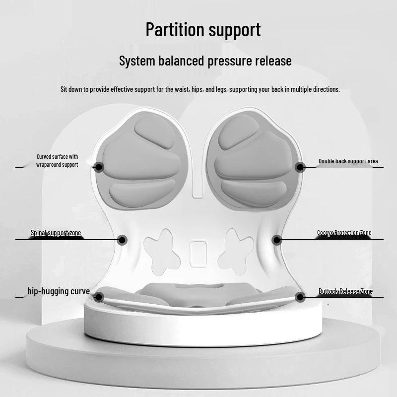 Ergonomic Lumbar Support Seat Cushion for Long Sitting - Adult Chair Backrest & Waist Support.
