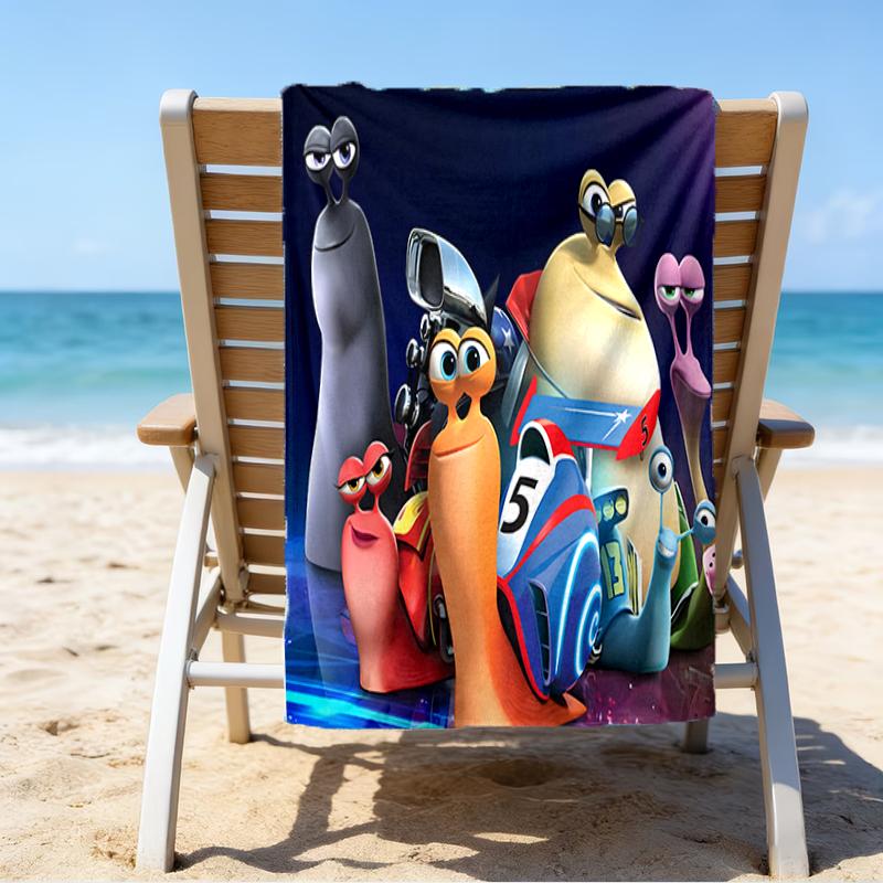 proof beach towel with a Turbo pattern - soft,absorbent,quick-drying,machine washable - perfect for swimming,camping,bathing
