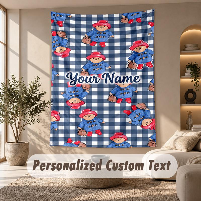 Paddington Tapestry, Personalized Custom Text, Wall Hanging Tapestry For Living Room Home Wall Decor