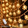 Snowflake LED Light Christmas Decorations for Home Hanging Garland Christmas Tree Decor Ornament 2025 Navidad Xmas Gift New Year