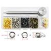 400-Piece 3mm Plated Copper Metal Grommet Kit with Storage Box for Clothing Repair
