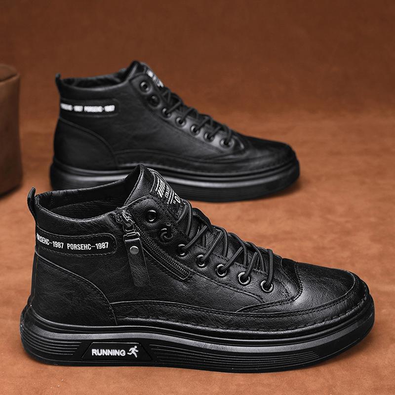 Кеды 22 осень-зима новая обувь высокие кожаные спортивно-повседневные кожаные туфли 39