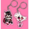 Acrylic Key Buckle for Alastor Lucifer Charlie Vaggie Husk Angel Dust Vox Anime Cartoons Acrylic Key Chain Pendant Birthday Gift