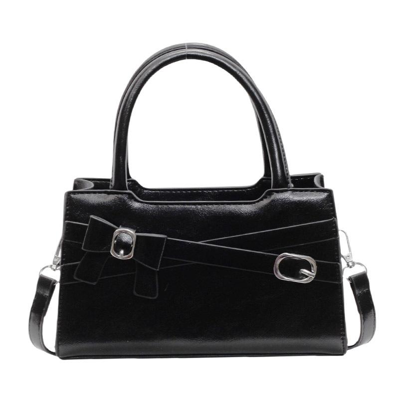 Premium Texture Hand-held Bow Small Square Bag Women's 2025 Spring New Niche Simple Single Shoulder Oblique Span Bag