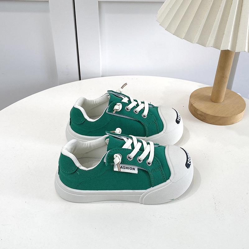 2026 Little Boy & Girl Soft Sole Canvas Shoes - Korean Style, Indoor Kindergarten, Spring/Autumn