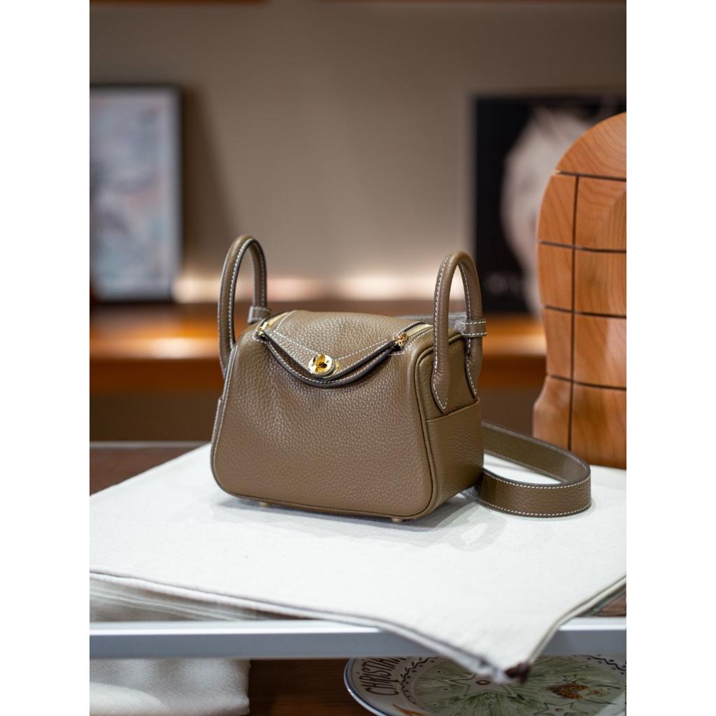 Kazilan Lindi 19cmTC Leder Arzttasche Hardware Handheld Umhängetasche Schultertasche Damen Tasche Trend