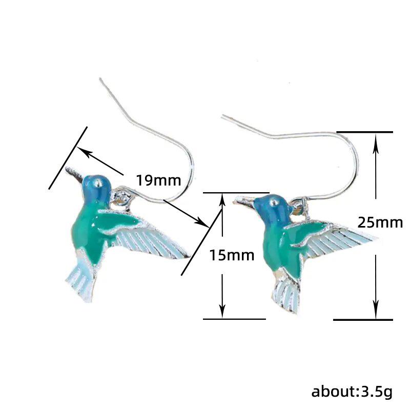 Blue Gradient Mini Hummingbird Necklace & Fresh Spiritual Earrings