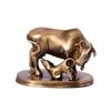 Kamdhenu Cow and Calf Sculpture Brass Showpiece