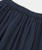 COLUMBIA UNIVERSITY All-Round Pleats Cotton Long Skirts Crown Navy