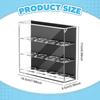 Acrylic Golf Ball Display Case 3 Tiered Collectibles Organizer, Office 12 Holes Transparent Pingpong Ball Holder Cabinet Shelf