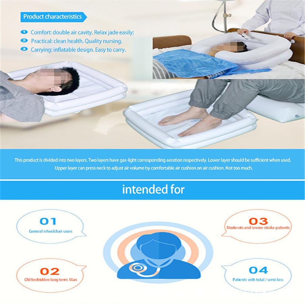 Inflatable Hairwash Basin Shampoo Basin Bathing Aid Wash Hair PVC Foldable Shampoo Basin Wash Basin