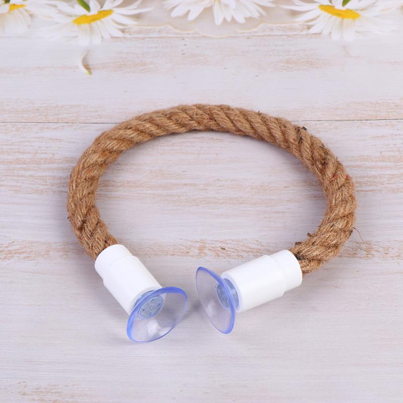 Linen Rope Diy Bendable Perch For Birds Non-Slip Easy To Install Suction Cup Bird Climbing Rope Chew-Proof Comfortable Grip