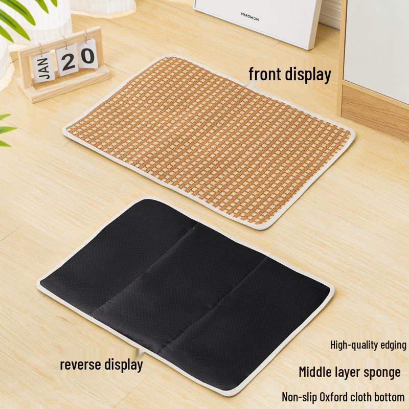 Pet Cooling Mat: Summer-Ready Nest for Cats & Dogs - All-Season Rattan Bed.