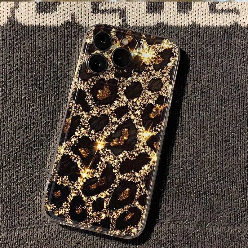 

Deer Lace Leopard Print Phone Case For iPhone 17e 17 16e 16 15 14 13 12 11 Mini Air Pro Max X XR XSMax Plus Transparent iPhone 13 ProMax