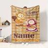 Custom Name Rabbit Dreams Flannel Blanket Throw Blanket Soft Warm Sofa Bed Decor Unique Gift