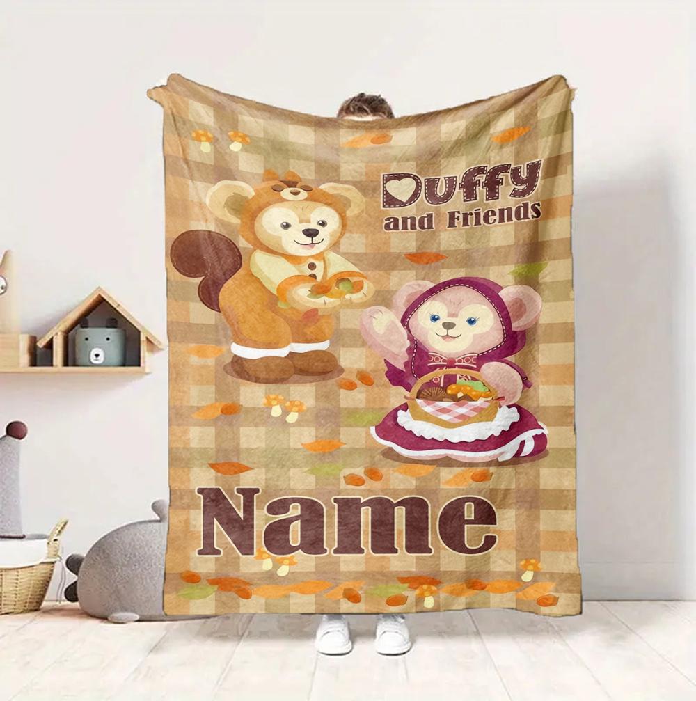 Custom Name Rabbit Dreams Flannel Blanket Throw Blanket Soft Warm Sofa Bed Decor Unique Gift