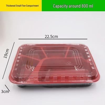 JINGRX Disposable Multi-Compartment Plastic Food Containers with Lids