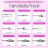 10pcs Nail Bits for Nail Drill,Ceramic Drill Bits for Nails Sets Acrylic,Cuticle Drill Bits for Nails Carbide Remover Bits