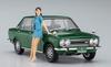 Hasegawa Datsun Bluebird 1600SSS Girls Figure Plastic Model SP477 1/24 W/60s