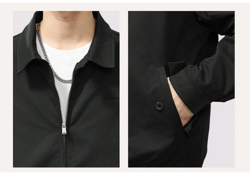Men's Retro Embroidered Harrington Jacket - Spring 2025 Trendy Style