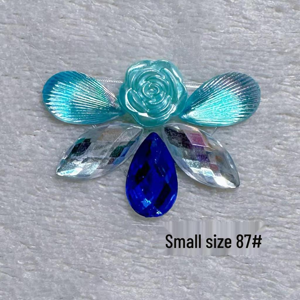 Children's Floral Face Stickers with Crystal Diamonds & Tassels for Ancient Style Makeup