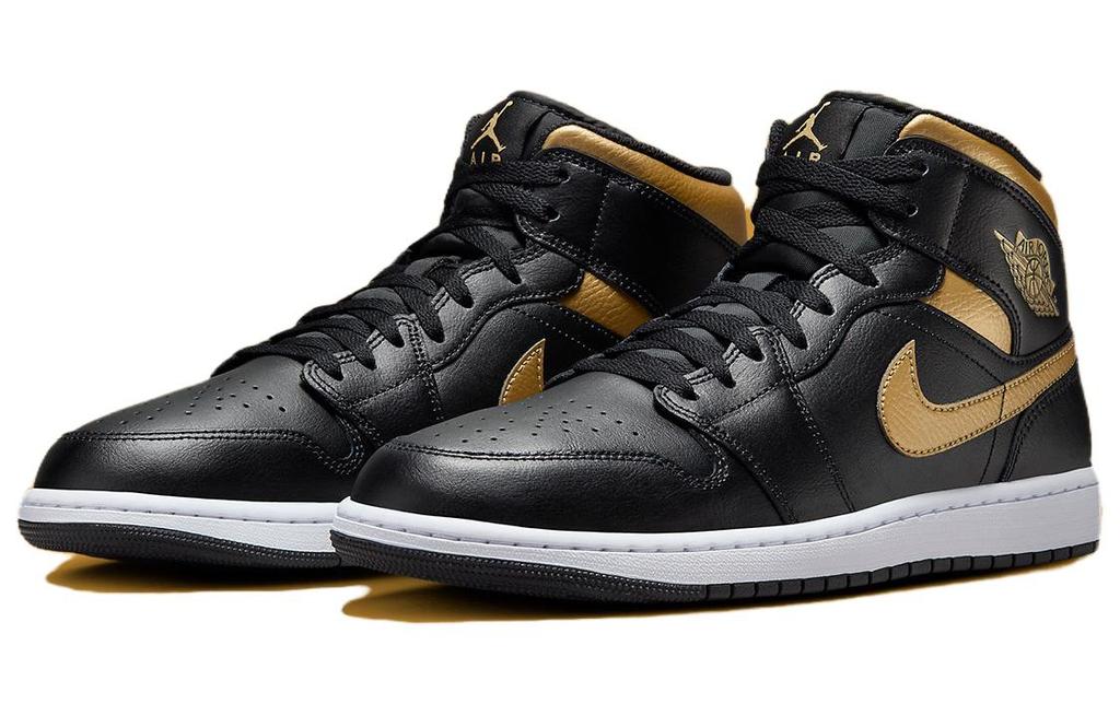 Jordan 1 Mid Black Metallic Gold DQ8426-071